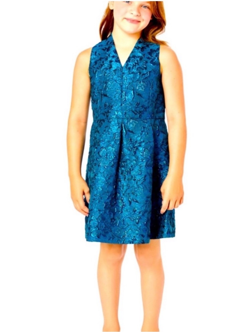 Lilly Pulitzer Girl’s Formal Party Dress Size 8 Jewel Blue Floral